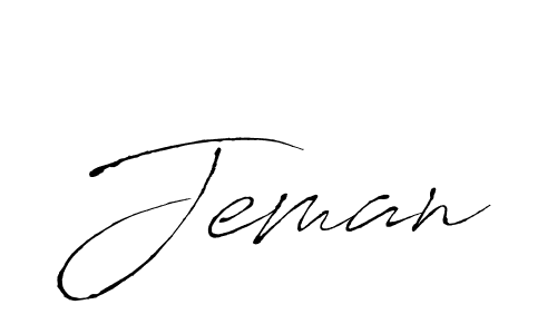 Make a beautiful signature design for name Jeman. With this signature (Antro_Vectra) style, you can create a handwritten signature for free. Jeman signature style 6 images and pictures png