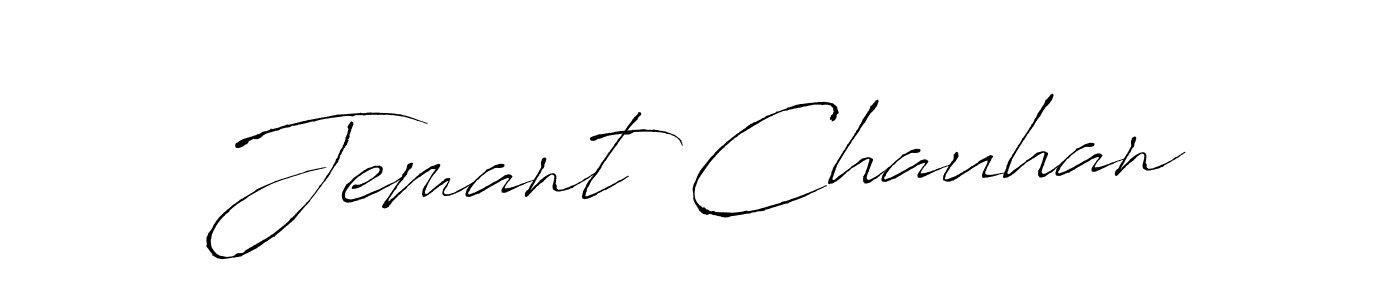 How to make Jemant Chauhan name signature. Use Antro_Vectra style for creating short signs online. This is the latest handwritten sign. Jemant Chauhan signature style 6 images and pictures png