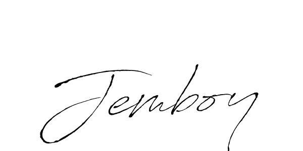 How to make Jemboy signature? Antro_Vectra is a professional autograph style. Create handwritten signature for Jemboy name. Jemboy signature style 6 images and pictures png