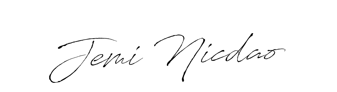 Similarly Antro_Vectra is the best handwritten signature design. Signature creator online .You can use it as an online autograph creator for name Jemi Nicdao. Jemi Nicdao signature style 6 images and pictures png