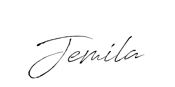 Create a beautiful signature design for name Jemila. With this signature (Antro_Vectra) fonts, you can make a handwritten signature for free. Jemila signature style 6 images and pictures png