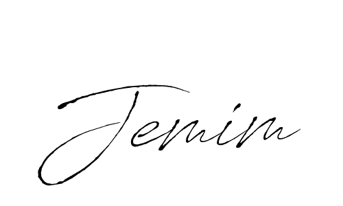 How to make Jemim signature? Antro_Vectra is a professional autograph style. Create handwritten signature for Jemim name. Jemim signature style 6 images and pictures png