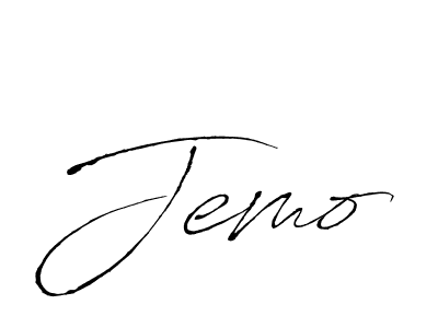 Jemo stylish signature style. Best Handwritten Sign (Antro_Vectra) for my name. Handwritten Signature Collection Ideas for my name Jemo. Jemo signature style 6 images and pictures png