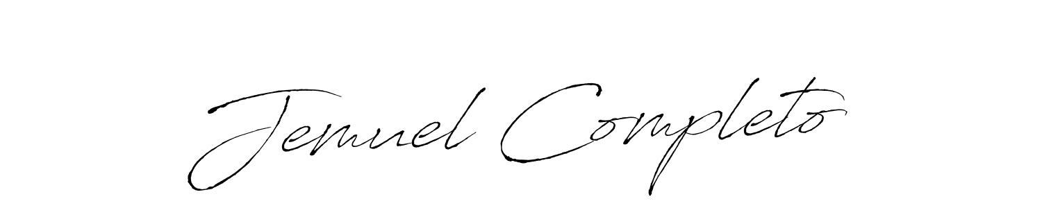 if you are searching for the best signature style for your name Jemuel Completo. so please give up your signature search. here we have designed multiple signature styles  using Antro_Vectra. Jemuel Completo signature style 6 images and pictures png