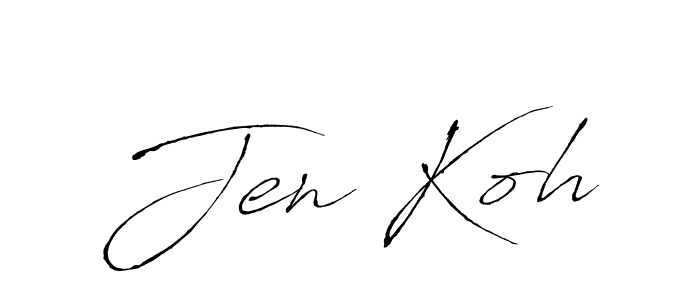 Make a beautiful signature design for name Jen Koh. With this signature (Antro_Vectra) style, you can create a handwritten signature for free. Jen Koh signature style 6 images and pictures png