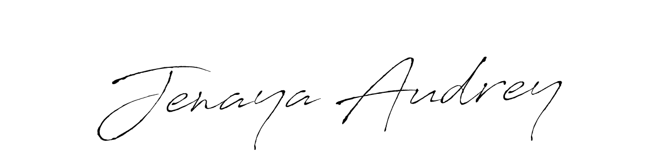 Jenaya Audrey stylish signature style. Best Handwritten Sign (Antro_Vectra) for my name. Handwritten Signature Collection Ideas for my name Jenaya Audrey. Jenaya Audrey signature style 6 images and pictures png