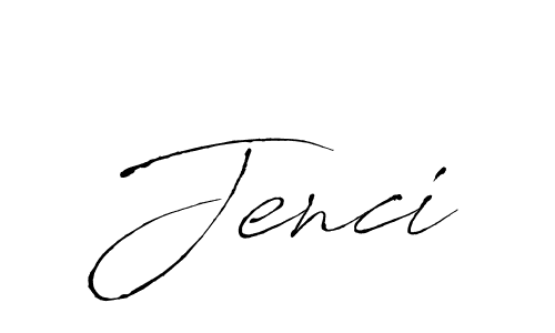 Make a beautiful signature design for name Jenci. With this signature (Antro_Vectra) style, you can create a handwritten signature for free. Jenci signature style 6 images and pictures png