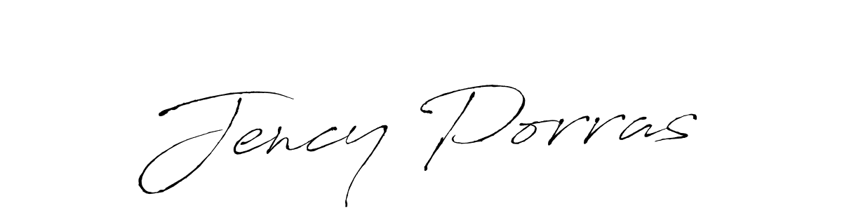 Design your own signature with our free online signature maker. With this signature software, you can create a handwritten (Antro_Vectra) signature for name Jency Porras. Jency Porras signature style 6 images and pictures png