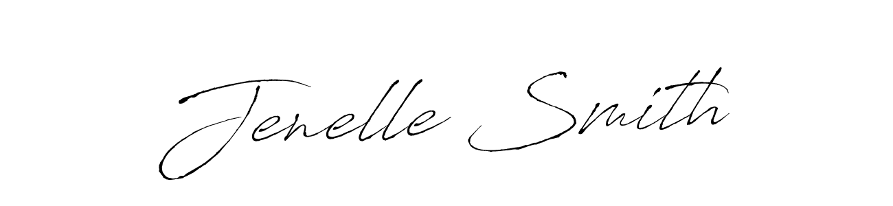 Jenelle Smith stylish signature style. Best Handwritten Sign (Antro_Vectra) for my name. Handwritten Signature Collection Ideas for my name Jenelle Smith. Jenelle Smith signature style 6 images and pictures png