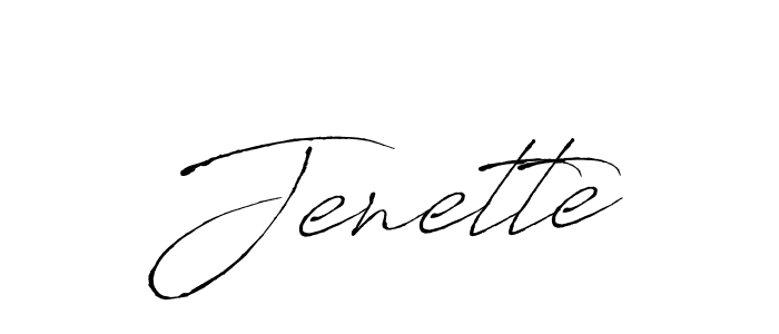 Create a beautiful signature design for name Jenette. With this signature (Antro_Vectra) fonts, you can make a handwritten signature for free. Jenette signature style 6 images and pictures png