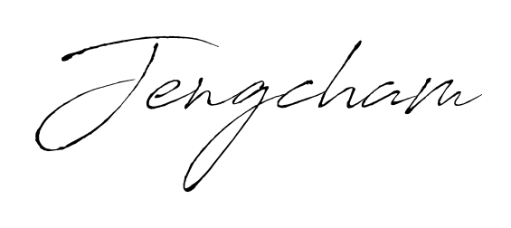 A stylish, flowing autograph style designed for name Jengcham using Antro_Vectra typography. Perfect for digital creative projects. Jengcham signature style 6 images and pictures png