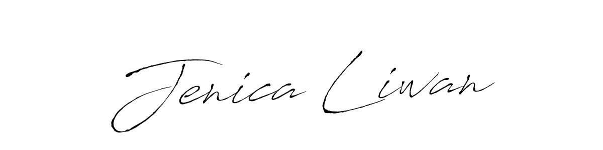 Also You can easily find your signature by using the search form. We will create Jenica Liwan name handwritten signature images for you free of cost using Antro_Vectra sign style. Jenica Liwan signature style 6 images and pictures png