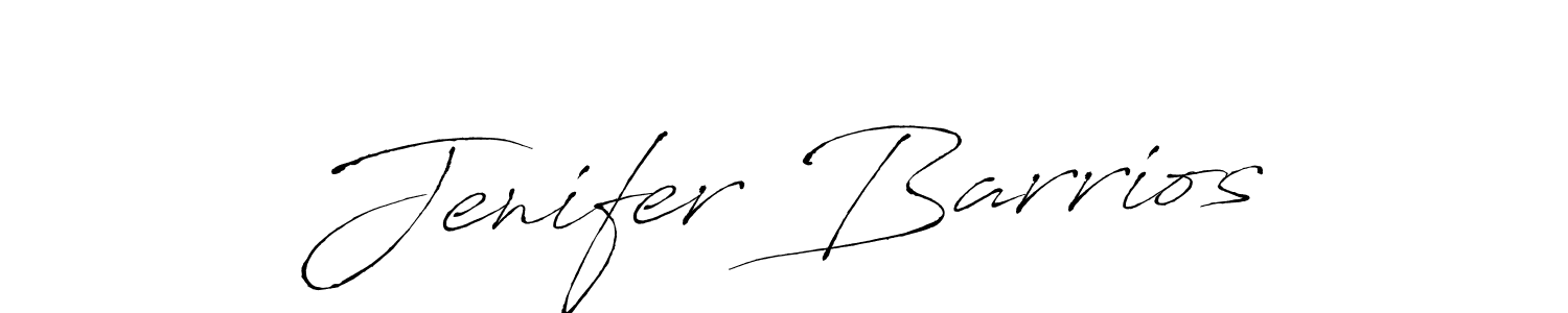 Jenifer Barrios stylish signature style. Best Handwritten Sign (Antro_Vectra) for my name. Handwritten Signature Collection Ideas for my name Jenifer Barrios. Jenifer Barrios signature style 6 images and pictures png