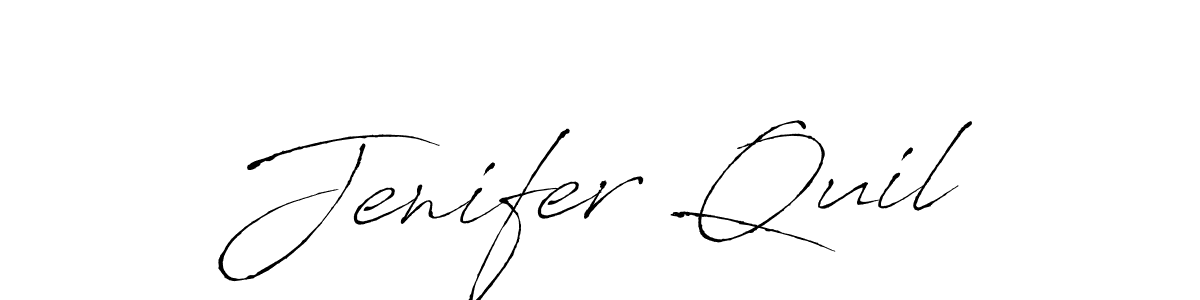 Use a signature maker to create a handwritten signature online. With this signature software, you can design (Antro_Vectra) your own signature for name Jenifer Quil. Jenifer Quil signature style 6 images and pictures png