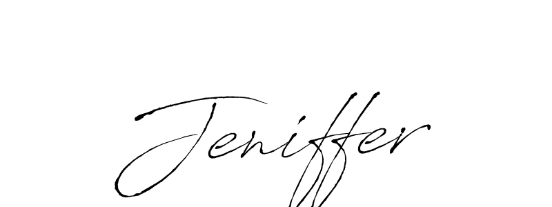 Make a beautiful signature design for name Jeniffer. With this signature (Antro_Vectra) style, you can create a handwritten signature for free. Jeniffer signature style 6 images and pictures png