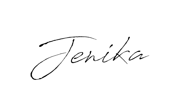 Jenika stylish signature style. Best Handwritten Sign (Antro_Vectra) for my name. Handwritten Signature Collection Ideas for my name Jenika. Jenika signature style 6 images and pictures png