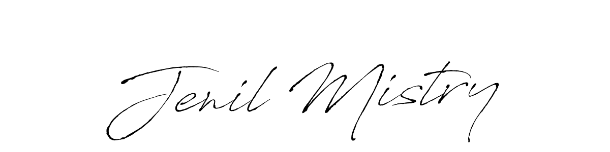 Jenil Mistry stylish signature style. Best Handwritten Sign (Antro_Vectra) for my name. Handwritten Signature Collection Ideas for my name Jenil Mistry. Jenil Mistry signature style 6 images and pictures png