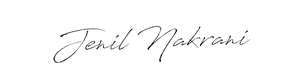 Also You can easily find your signature by using the search form. We will create Jenil Nakrani name handwritten signature images for you free of cost using Antro_Vectra sign style. Jenil Nakrani signature style 6 images and pictures png