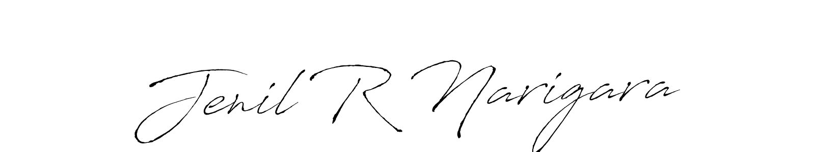 if you are searching for the best signature style for your name Jenil R Narigara. so please give up your signature search. here we have designed multiple signature styles  using Antro_Vectra. Jenil R Narigara signature style 6 images and pictures png