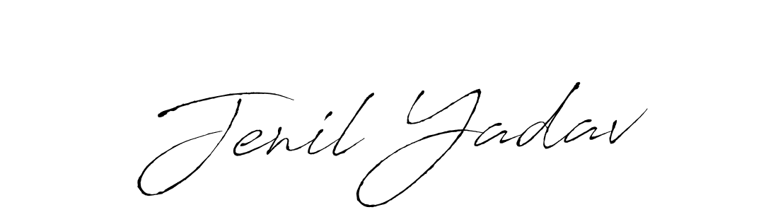 The best way (Antro_Vectra) to make a short signature is to pick only two or three words in your name. The name Jenil Yadav include a total of six letters. For converting this name. Jenil Yadav signature style 6 images and pictures png