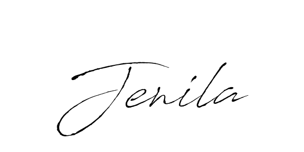 Make a beautiful signature design for name Jenila. With this signature (Antro_Vectra) style, you can create a handwritten signature for free. Jenila signature style 6 images and pictures png