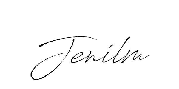 The best way (Antro_Vectra) to make a short signature is to pick only two or three words in your name. The name Jenilm include a total of six letters. For converting this name. Jenilm signature style 6 images and pictures png
