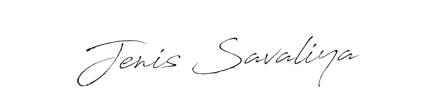 Create a beautiful signature design for name Jenis Savaliya. With this signature (Antro_Vectra) fonts, you can make a handwritten signature for free. Jenis Savaliya signature style 6 images and pictures png