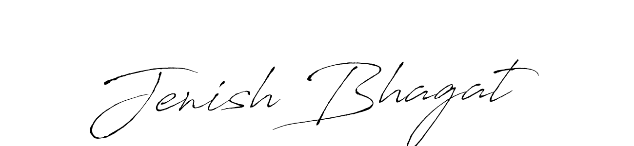How to make Jenish Bhagat name signature. Use Antro_Vectra style for creating short signs online. This is the latest handwritten sign. Jenish Bhagat signature style 6 images and pictures png