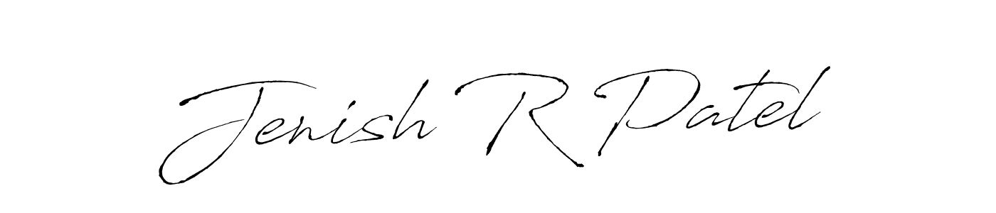 How to make Jenish R Patel signature? Antro_Vectra is a professional autograph style. Create handwritten signature for Jenish R Patel name. Jenish R Patel signature style 6 images and pictures png