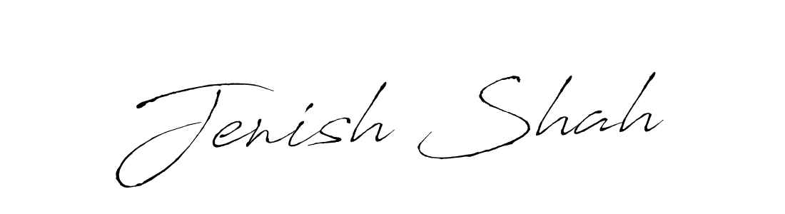 Design your own signature with our free online signature maker. With this signature software, you can create a handwritten (Antro_Vectra) signature for name Jenish Shah. Jenish Shah signature style 6 images and pictures png