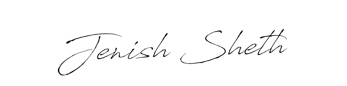 The best way (Antro_Vectra) to make a short signature is to pick only two or three words in your name. The name Jenish Sheth include a total of six letters. For converting this name. Jenish Sheth signature style 6 images and pictures png