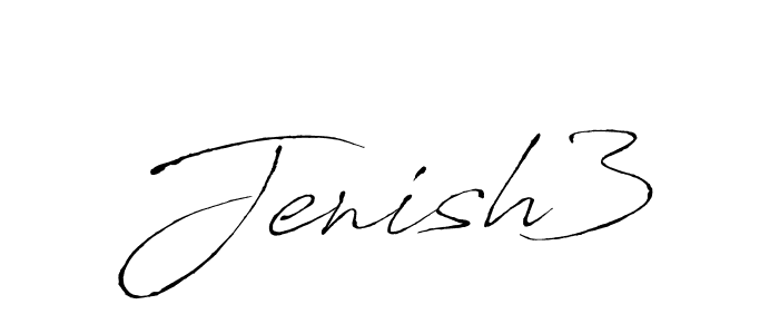 Use a signature maker to create a handwritten signature online. With this signature software, you can design (Antro_Vectra) your own signature for name Jenish3. Jenish3 signature style 6 images and pictures png