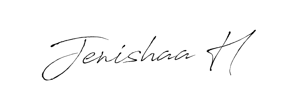 This is the best signature style for the Jenishaa H name. Also you like these signature font (Antro_Vectra). Mix name signature. Jenishaa H signature style 6 images and pictures png