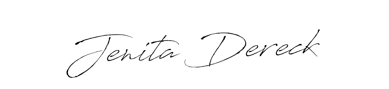 How to Draw Jenita Dereck signature style? Antro_Vectra is a latest design signature styles for name Jenita Dereck. Jenita Dereck signature style 6 images and pictures png