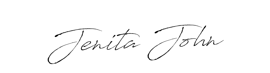 The best way (Antro_Vectra) to make a short signature is to pick only two or three words in your name. The name Jenita John include a total of six letters. For converting this name. Jenita John signature style 6 images and pictures png