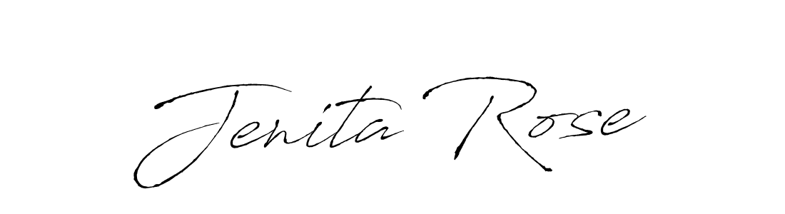 Jenita Rose stylish signature style. Best Handwritten Sign (Antro_Vectra) for my name. Handwritten Signature Collection Ideas for my name Jenita Rose. Jenita Rose signature style 6 images and pictures png