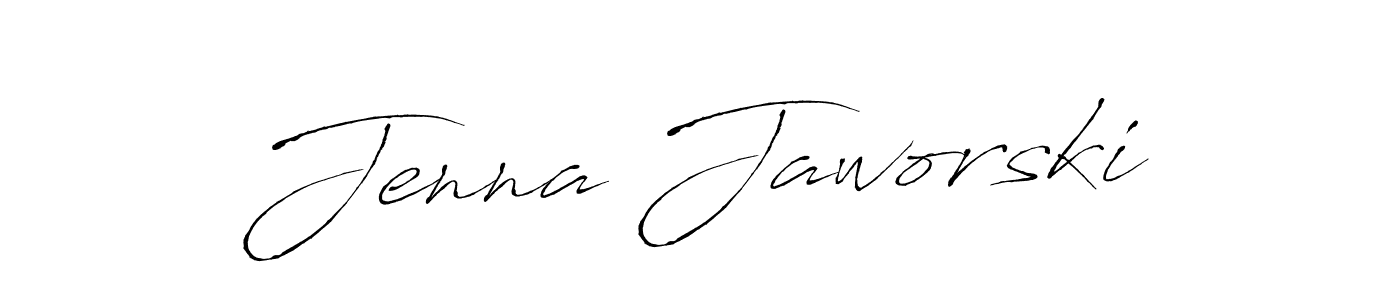 How to make Jenna Jaworski name signature. Use Antro_Vectra style for creating short signs online. This is the latest handwritten sign. Jenna Jaworski signature style 6 images and pictures png