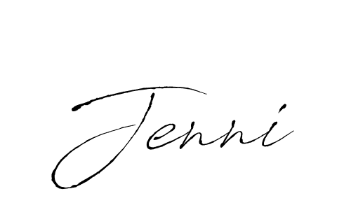 Jenni stylish signature style. Best Handwritten Sign (Antro_Vectra) for my name. Handwritten Signature Collection Ideas for my name Jenni. Jenni signature style 6 images and pictures png