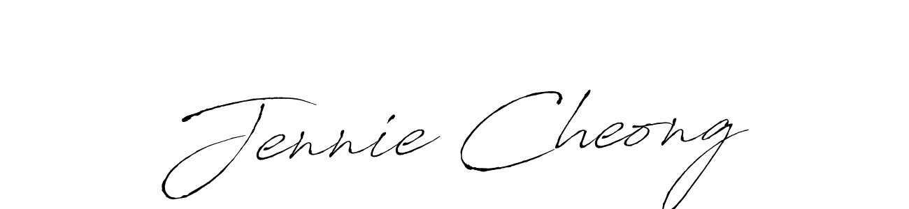 How to make Jennie Cheong signature? Antro_Vectra is a professional autograph style. Create handwritten signature for Jennie Cheong name. Jennie Cheong signature style 6 images and pictures png