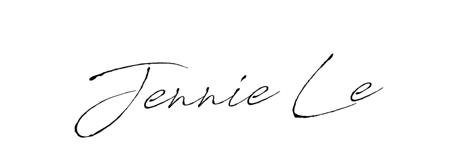 Use a signature maker to create a handwritten signature online. With this signature software, you can design (Antro_Vectra) your own signature for name Jennie Le. Jennie Le signature style 6 images and pictures png