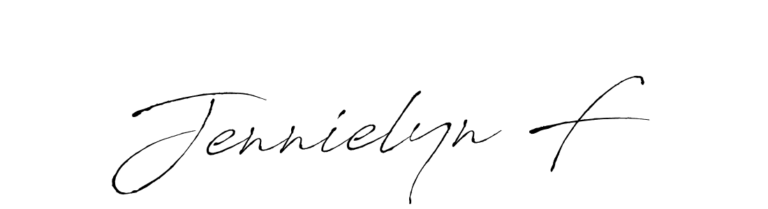 Jennielyn F stylish signature style. Best Handwritten Sign (Antro_Vectra) for my name. Handwritten Signature Collection Ideas for my name Jennielyn F. Jennielyn F signature style 6 images and pictures png