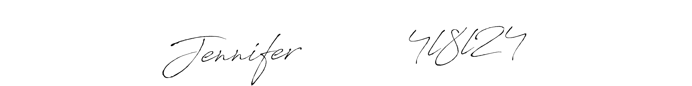 Design your own signature with our free online signature maker. With this signature software, you can create a handwritten (Antro_Vectra) signature for name Jennifer          4l8l24. Jennifer          4l8l24 signature style 6 images and pictures png