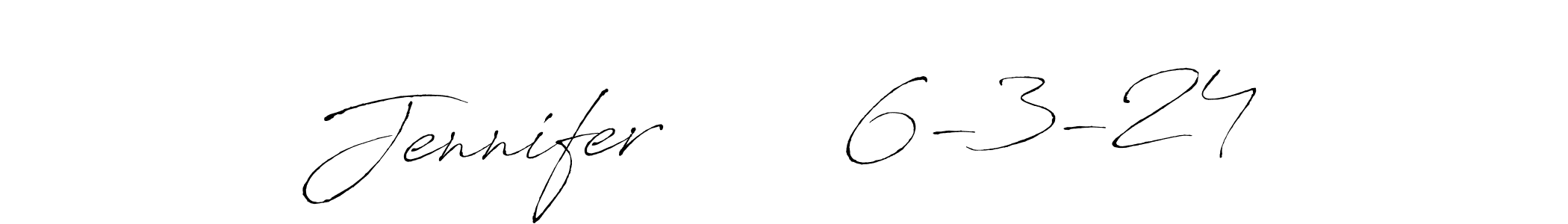 This is the best signature style for the Jennifer       6-3-24 name. Also you like these signature font (Antro_Vectra). Mix name signature. Jennifer       6-3-24 signature style 6 images and pictures png