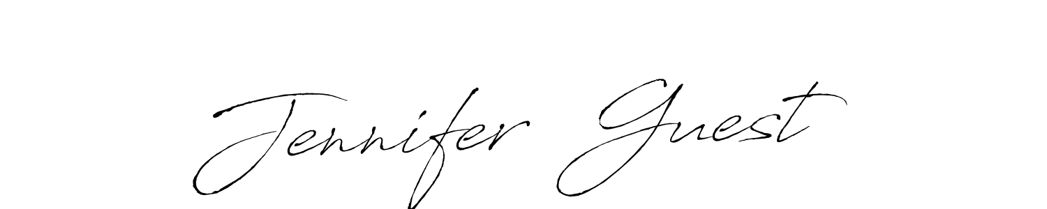 How to make Jennifer  Guest name signature. Use Antro_Vectra style for creating short signs online. This is the latest handwritten sign. Jennifer  Guest signature style 6 images and pictures png