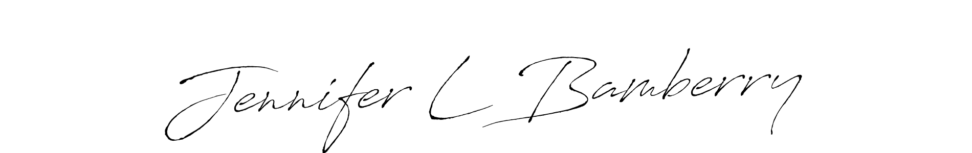 Create a beautiful signature design for name Jennifer L Bamberry. With this signature (Antro_Vectra) fonts, you can make a handwritten signature for free. Jennifer L Bamberry signature style 6 images and pictures png