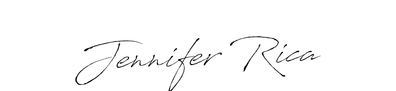 Make a beautiful signature design for name Jennifer Rica. With this signature (Antro_Vectra) style, you can create a handwritten signature for free. Jennifer Rica signature style 6 images and pictures png