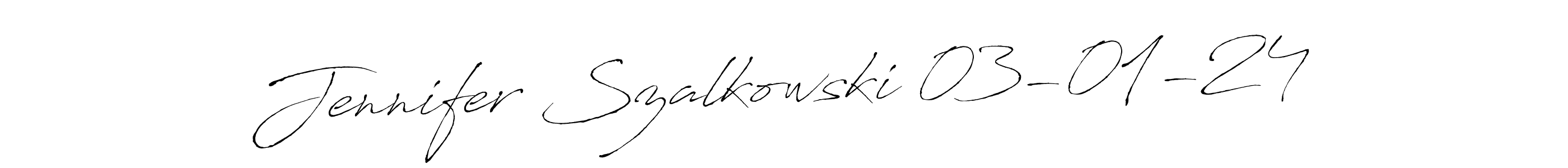 Also You can easily find your signature by using the search form. We will create Jennifer Szalkowski 03-01-24 name handwritten signature images for you free of cost using Antro_Vectra sign style. Jennifer Szalkowski 03-01-24 signature style 6 images and pictures png