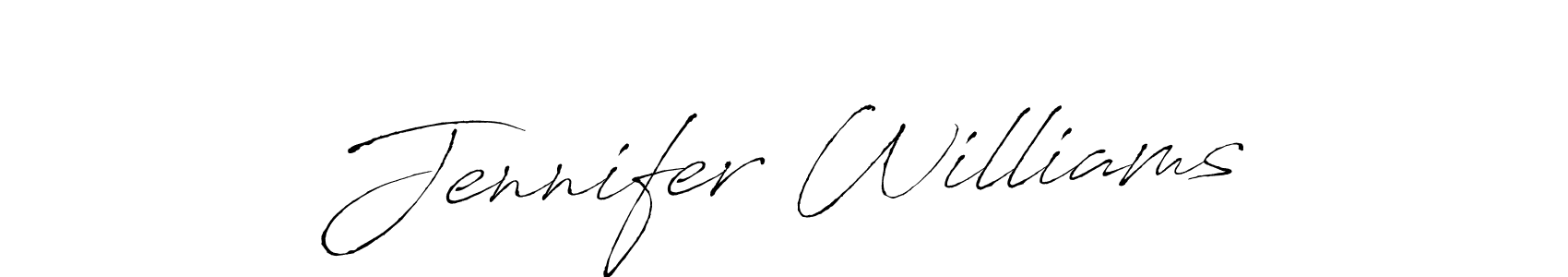 Jennifer Williams stylish signature style. Best Handwritten Sign (Antro_Vectra) for my name. Handwritten Signature Collection Ideas for my name Jennifer Williams. Jennifer Williams signature style 6 images and pictures png