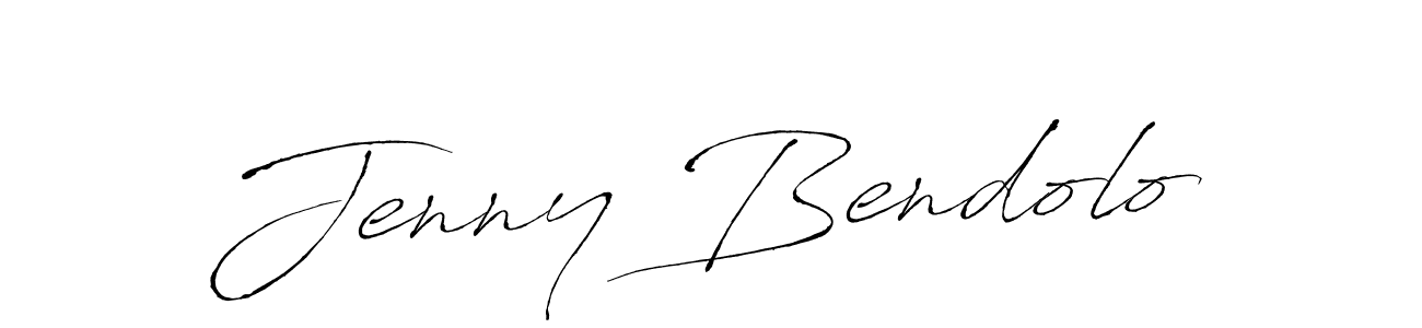 How to make Jenny Bendolo name signature. Use Antro_Vectra style for creating short signs online. This is the latest handwritten sign. Jenny Bendolo signature style 6 images and pictures png