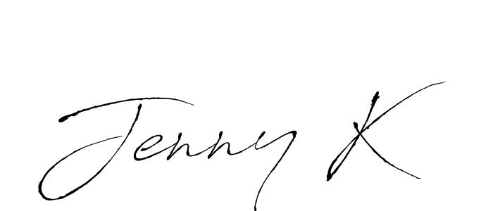 Design your own signature with our free online signature maker. With this signature software, you can create a handwritten (Antro_Vectra) signature for name Jenny K. Jenny K signature style 6 images and pictures png